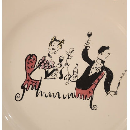 Rosanna A Womans Work Is Never Done Salad Dessert Plates Set of 4 8" NIB NWT