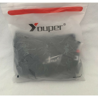 Youper -Padded Sliding Shorts - Size YM -Black with Red Accent and White Letters