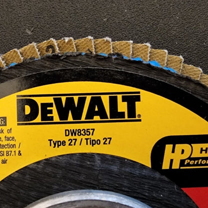 DeWalt - DW8357 - High Performance - Type 27 - Flap Disc, 4-1/2in, 60 Grit