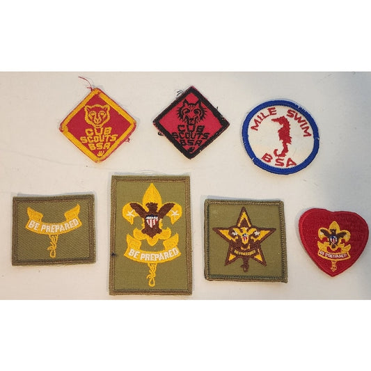 Vintage Boy Scout & Cub Scout Patch Lot Rank Badges Tenderfoot First Class