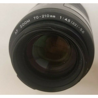 Minolta AF 70-210 Telephoto Zoom Lens - 1:4.5 (22) - 5.6 - With Hood