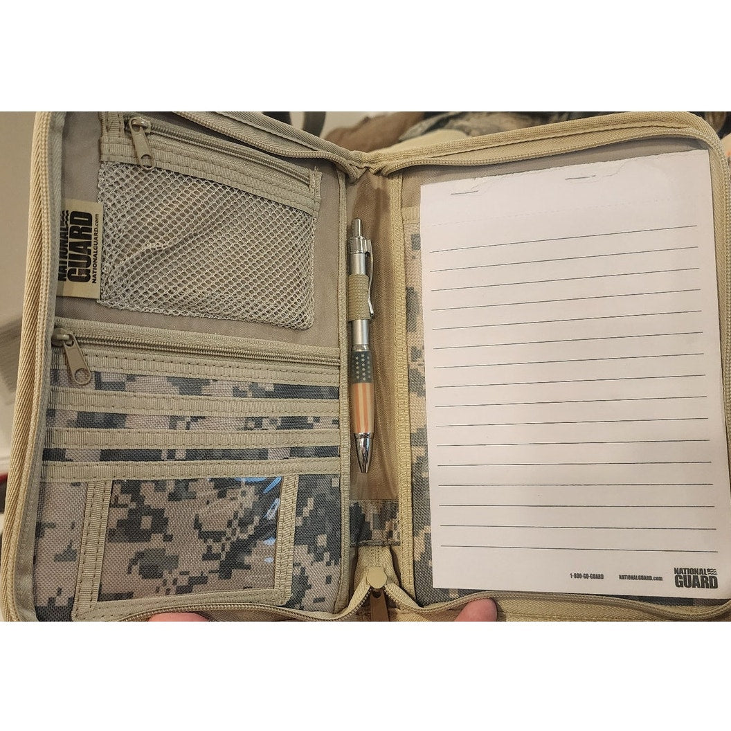 National Guard ACU Notebook Organizer w/ Notepad – Military Promo Gear