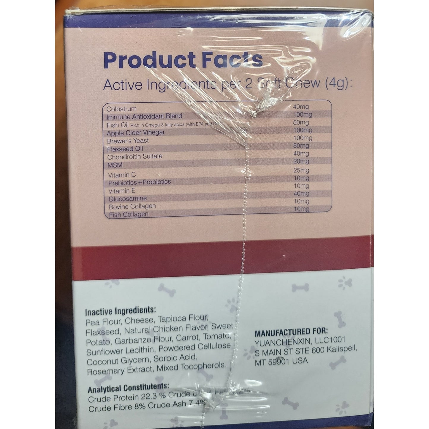 Allergy Support + Collagen Chews for Dogs – 400ct Chicken Flavor NEW