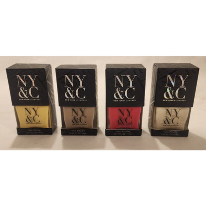 Lot of 4 different - NY&C Nail Polish- Chrysalis, Campari, Mauve Milk, Limonata