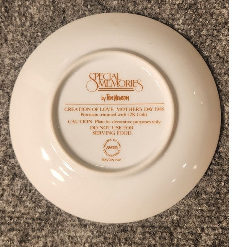Vintage 1985 Avon Mothers Day Plate Creation of Love 5 Inch Porcelain Boxed COA