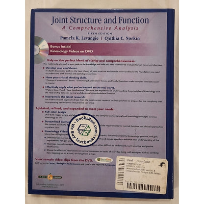 Joint Structure and Function 5th Edition Levangie Norkin Hardcover w/ Sealed CD