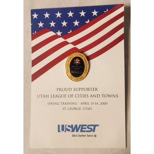 US West Olympic Pin – Salt Lake 2002 – Official Sponsor – Carded NOS