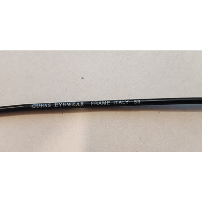 Guess Eyewear GU 532 BLK Designer Black Eyeglass Frames Italy 53-20-132