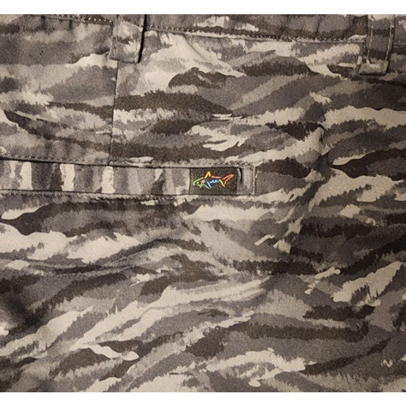 Greg Norman Mens Golf Shorts Athletic Camo Grey Black Size 40