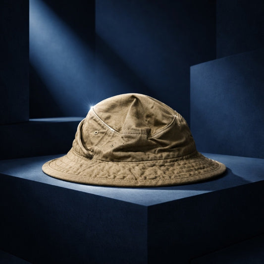 NWT DPC Dorfman Pacific Co Mens Khaki Cotton Bucket Hat Fishing Sun Cap XL