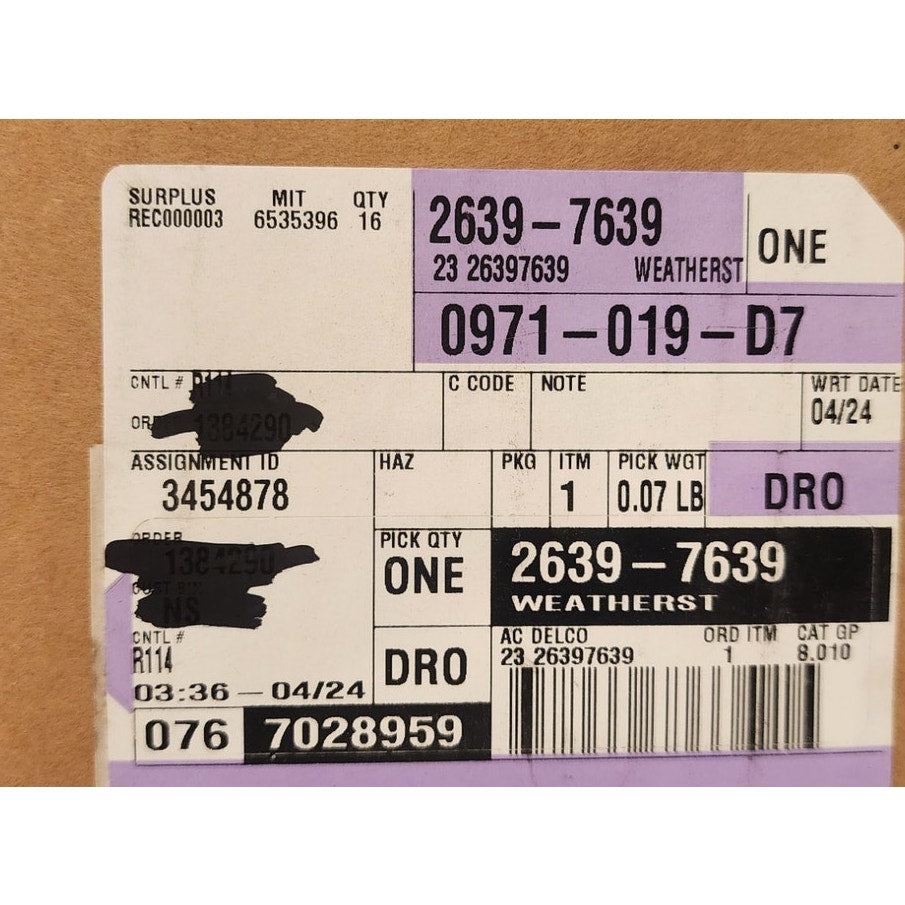 GM Genuine 26397639 Engine Hood Side Weatherstrip Seal Buick Enclave 2025-2026