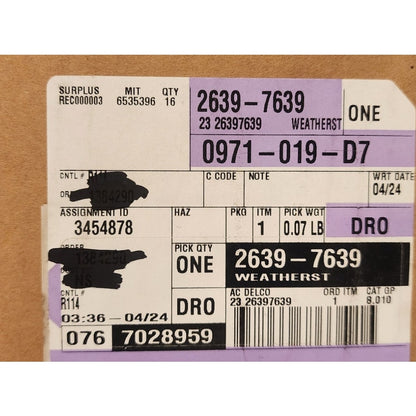GM Genuine 26397639 Engine Hood Side Weatherstrip Seal Buick Enclave 2025-2026