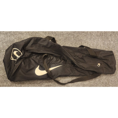 Nike Baseball Softball Equipment Bat Bag Duffle Carry All Black Swoosh