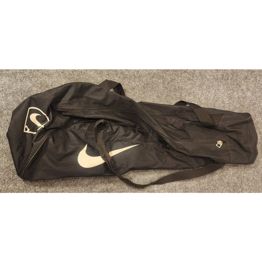 Nike Baseball Softball Equipment Bat Bag Duffle Carry All Black Swoosh