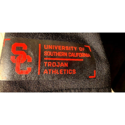 Fanatics USC Trojans Short Sleeve Hoodie Pullover Black NCAA Football Size 2XL