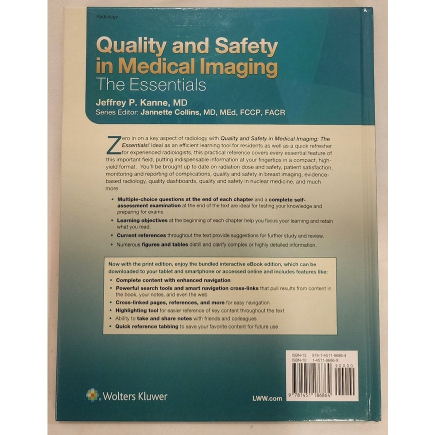 Quality and Safety in Medical Imaging – Kanne – Like New – Unused Code