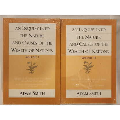 The Wealth of Nations Adam Smith Glasgow Edition Vol 1 & 2 NEW Sealed 2‑Book Set