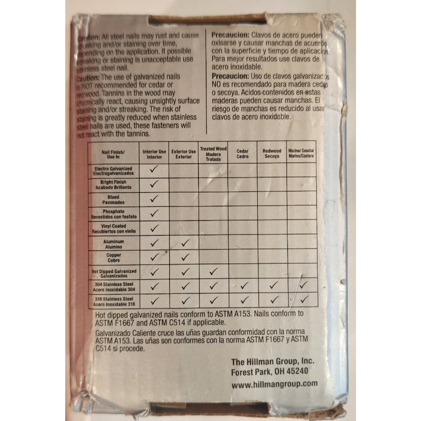 (3)- 1 lb Boxes - Hillman Roofing Nails - Electro Galvanized- 11 Gauge - 1-3/4"