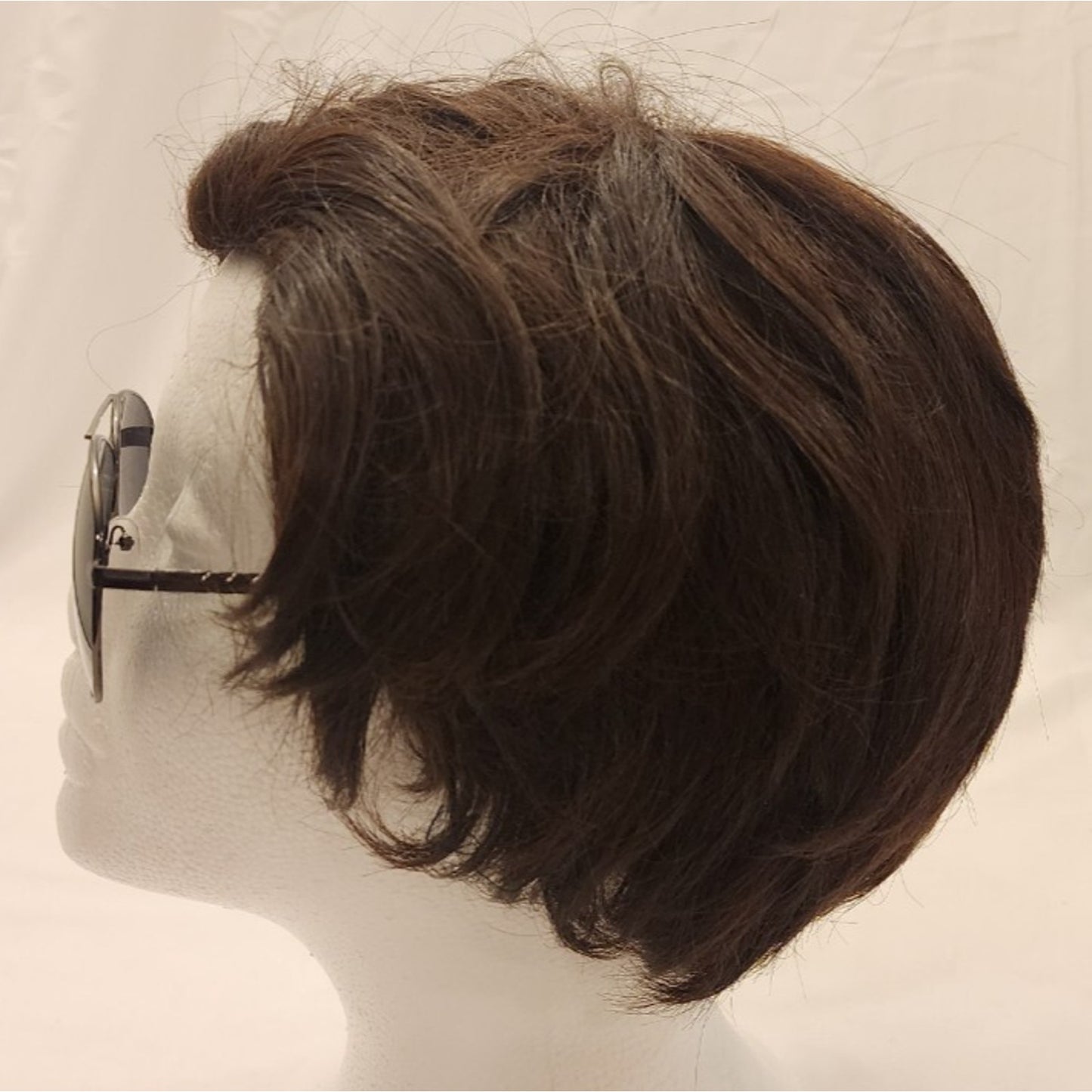 Cute brunette bob wig with sunglasses and hair net with elastic. New