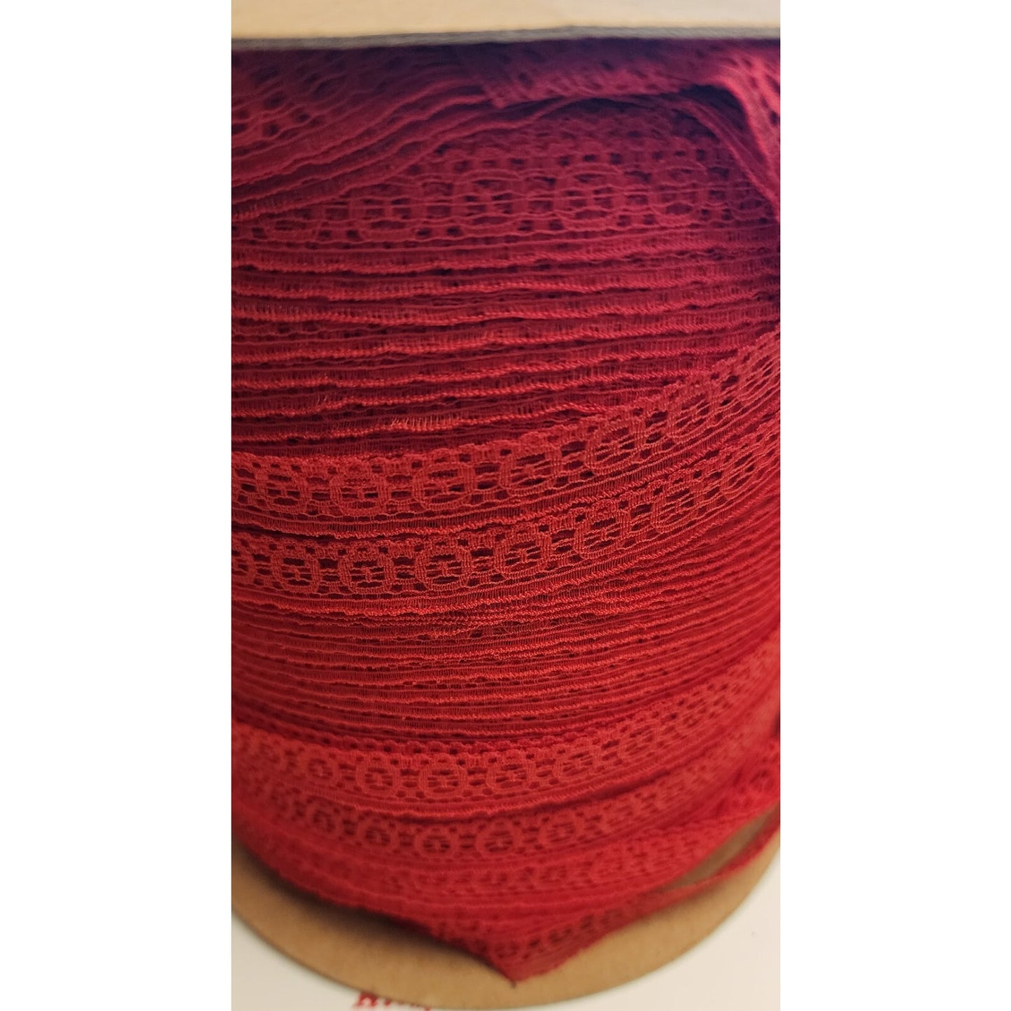 100 Yards - RED Lace Trim - 1/2" (12.5mm) -479 Native Textiles #23680 - RED26518
