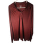 Hanes Mens 2XL Long Sleeve 1/4 Zip Pullover Shirt Maroon Burgundy Athletic